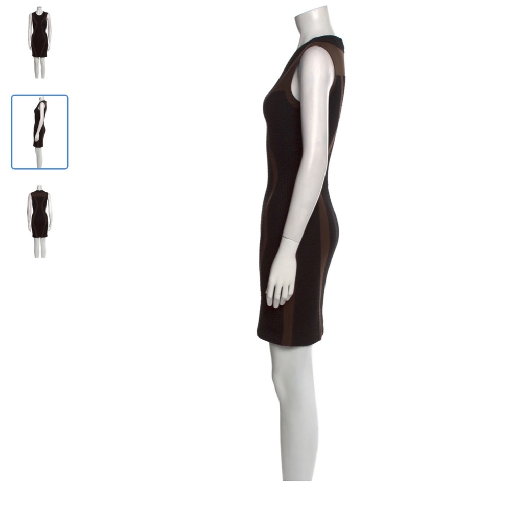 Sexy L'AGENCE Crew Neck Mini Sheath Dress - Picture 2 of 3